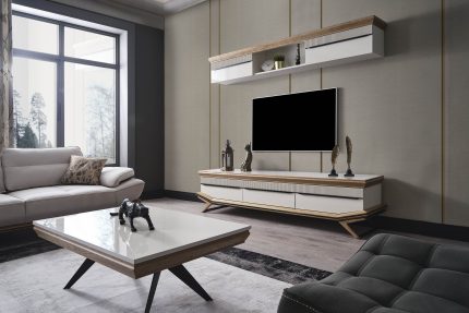 Elize Ahşap TV Ünitesi | İnegöl Mobilyası | TV Ünitesi Modelleri | www.wukahome.com