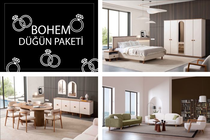 Bohem Düğün Paketi | İnegöl Mobilyası | Dügün Paketleri Modelleri | www.wukahome.com